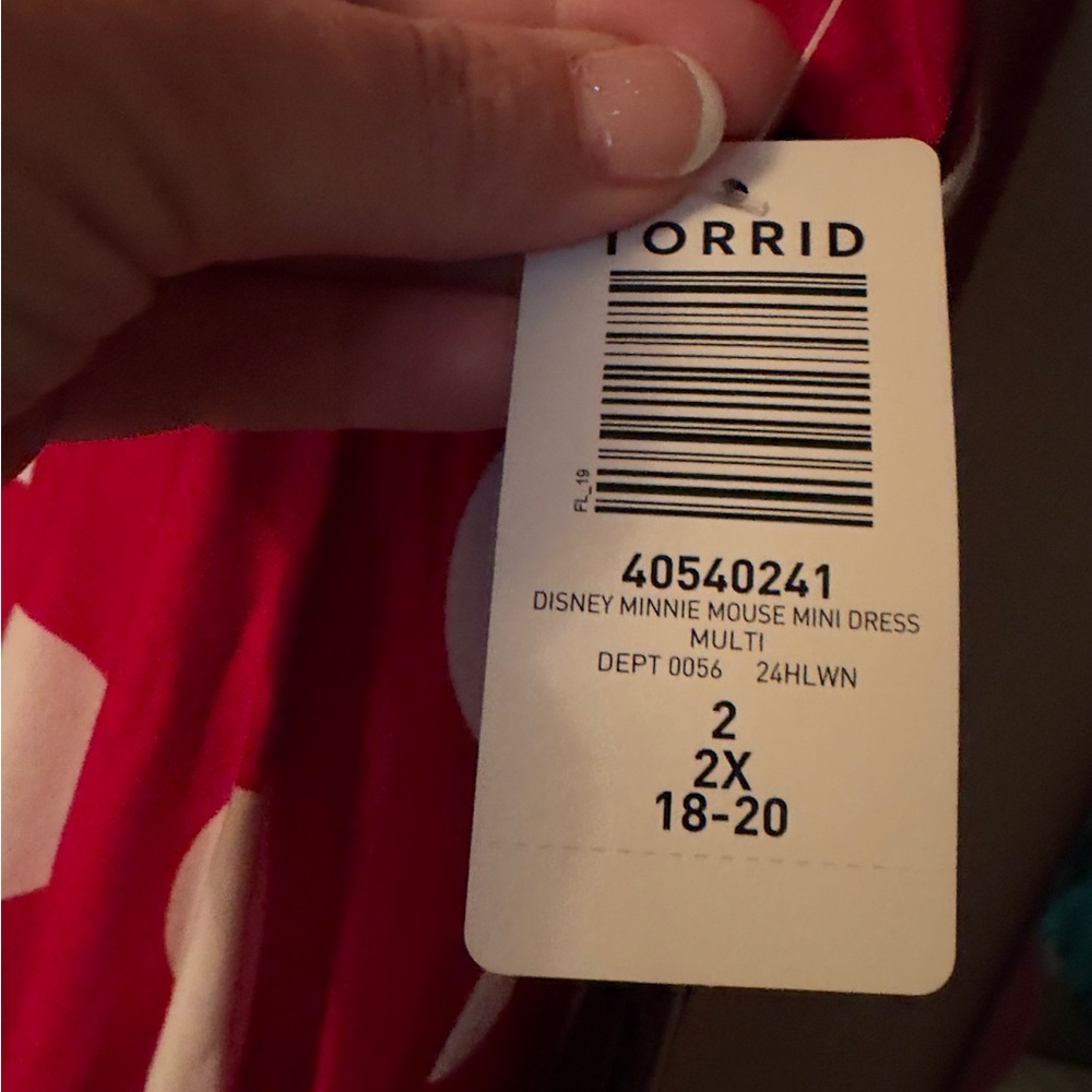 Torrid Red and White Minnie Mouse Midi Dress